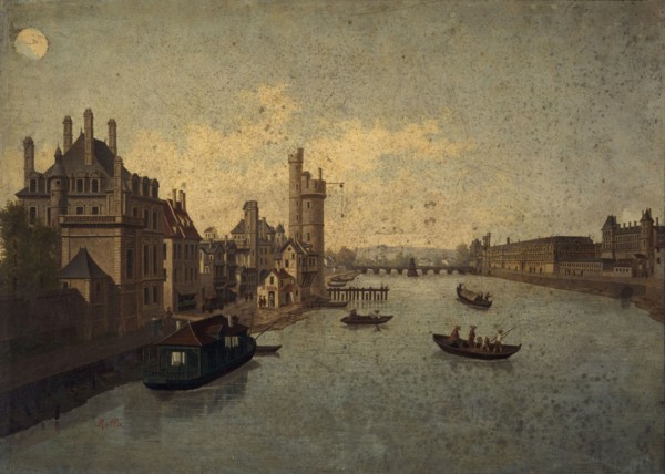 L'Hôtel de Conti, la Tour de Nesle, le Louvre, vus du Pont-Neuf, actuels 1er et 6ème..., c1885-1895. Creator: Leon Rolla.