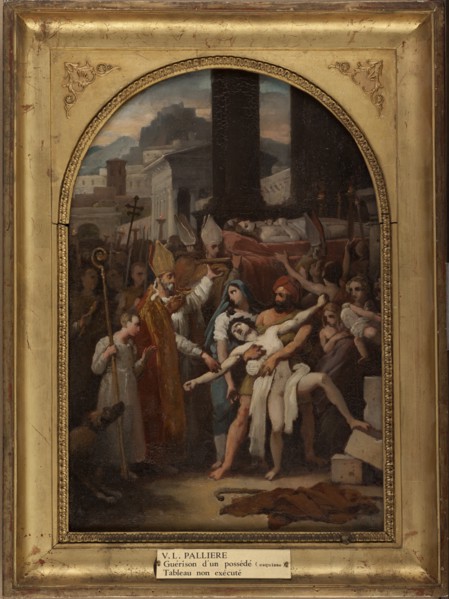 Sketch for the Saint-Gervais church: Healing of a man who was possessed..., c.1819. Creator: Louis Vincent Léon Pallière.
