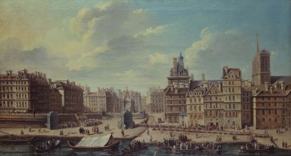 Fête donnée place de Grève à l'occasion de la naissance de la princesse Marie-Thérèse..., 1754. Creator: Nicolas Raguenet.