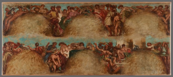 Esquisse pour le salon du Roi du Palais Bourbon - L'Agriculture. La Guerre, begins 1849 ends 1854. Creator: Pierre Andrieu.