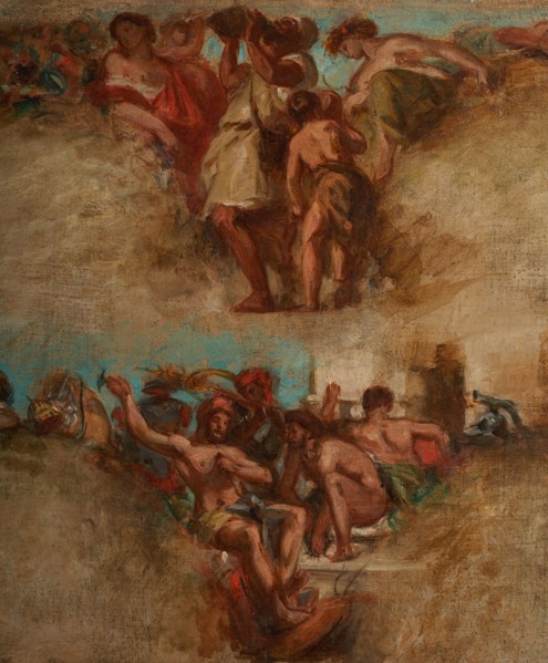 Esquisse pour le salon du Roi du Palais Bourbon - L'Agriculture. La Guerre, begins 1849 ends 1854. Creator: Pierre Andrieu.