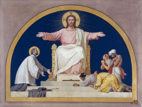 Esquisse pour l'église Saint-François-Xavier : Saint-François-Xavier présentant au Christ..., c.1876 Creator: Romain Cazes.