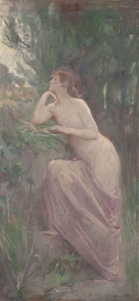 Esquisse pour le salon des Lettres de l'Hôtel de Ville de Paris : La Poésie, between 1890 and 1893. Creator: Raphael Collin.