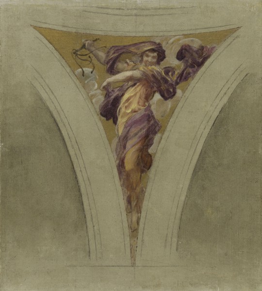 Sketch for the dome above the escalier des fêtes in the Hôtel de Ville...between 1888 and 1899.  Creator: Francois Schommer.