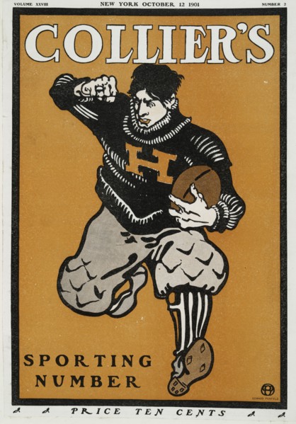 Collier's, Sporting Number, Volume XXVIII, New York Oct 12, 1901, Number 2, Price Ten Cents, c1901. Creator: Edward Penfield.