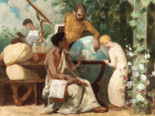 Esquisse pour la salle des mariages de la mairie du 13ème arrondissement : Vertus civiques., 1878. Creator: Gustave Boulanger.