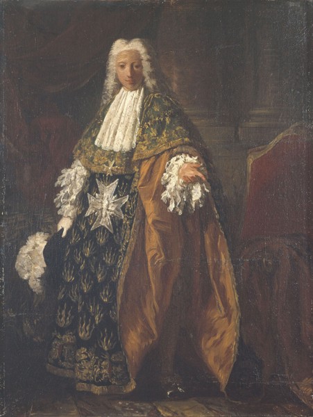 Portrait de Paul-Hippolyte de Beauvillier, duc de Saint-Aignan (1684-1776), en tenue de...c1737-1749 Creator: Pierre Subleyras.