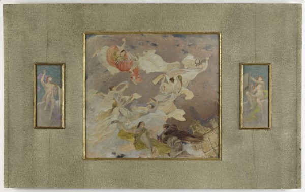 Esquisse pour le salon des Lettres de l'Hôtel de Ville de Paris : L'Inspiration..., c.1891-1896. Creator: Jules-Joseph Lefebvre.