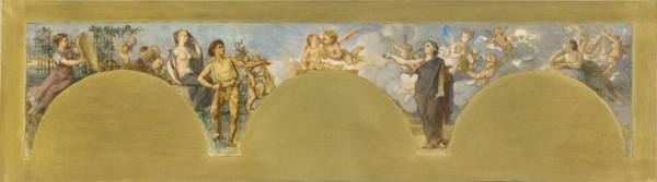 Esquisse pour le salon des Arts de l'Hôtel de Ville : L'Union de l'Idéal et de la Vérité, c.1890. Creator: Pierre-Paul-Leon Glaize.