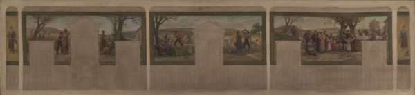 Esquisse pour la salle des mariages de la mairie du 15e arrondissement : La fidélité..., 1884. Creator: Armand Felix Marie Jobbe-Duval.