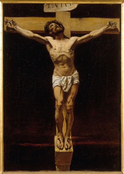 Le Christ en croix, esquisse pour la salle d'audience de la Cour des Assises du Palais..., c.1873. Creator: Leon Joseph Florentin Bonnat.