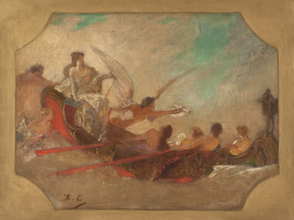 Esquisse pour la salle des fêtes de l'Hôtel de Ville de Paris : La Ville de Paris..., c.1892-1895. Creator: Jean Joseph Benjamin Constant.