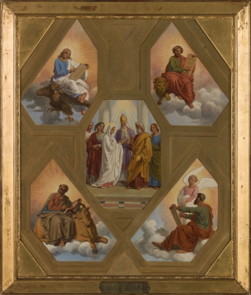 Sketch for the Saint-Jacques-du-Haut-Pas church: Marriage of the Virgin, 1851. Creator: Sébastien Louis Guillaume Norblin de la Gourdaine.