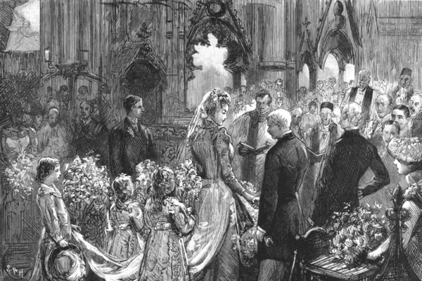 ''Mr Stanley's Wedding - The ceremony in Westminster Abbey', 1890. Creator: Unknown.