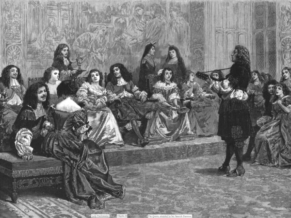 'Historical Aspects of Hampton Court - Charles II and his Court during the Plague of London', 1890. Creator: Unknown.