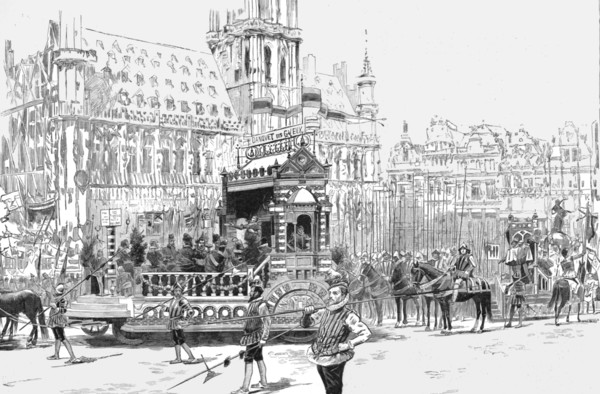 Procession commemorating the sixtieth anniversary of Belgian Independence, Brussels, 1890. Creator: Unknown.