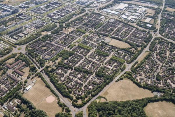 Bradwell Common housing estate, Milton Keynes, 2018.