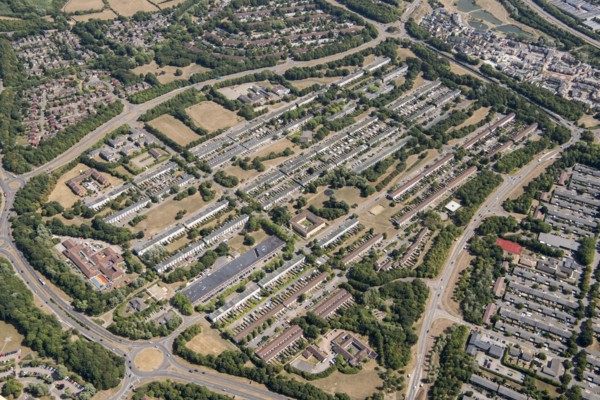 Netherfield housing estate, Milton Keynes, 2018.