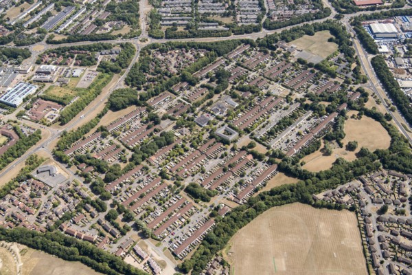 Coffee Hall housing estate, Milton Keynes, 2018.