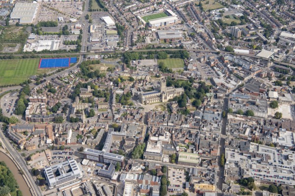 The City of Gloucester and Gloucester Cathedral, Gloucestershire, 2021.