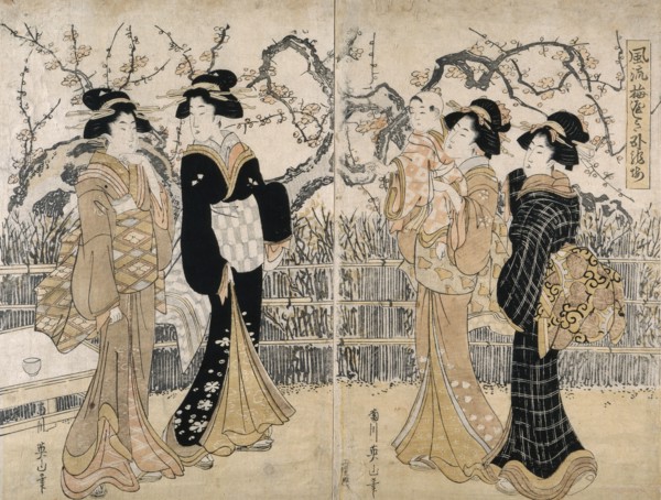 Elegant Plum Tree Garden, 1805-1820.