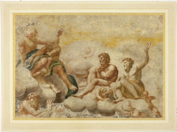 Saint Peter and other Seated Apostles, with Saint John the Evangelist Below, n.d.