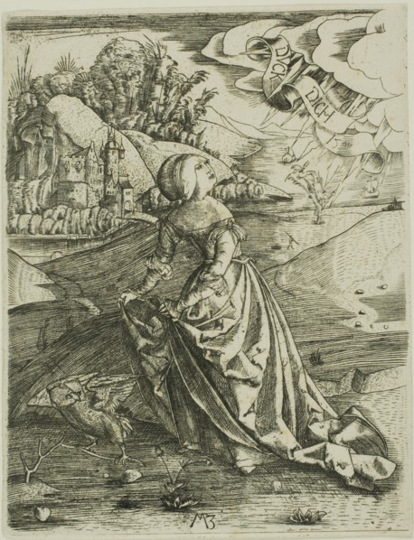 The Woman and the Owl, after 1512. (Possibly Demeter/Proserpina turning Ascalaphus into an owl).