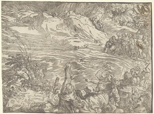 The Submersion of Pharaoh's Army in the Red Sea, c. 1515, printed 1549.