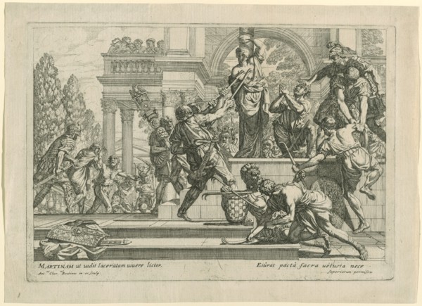 Martyrdom of Saint Martina, c. 1665. Martina of Rome was martyred c228 CE.