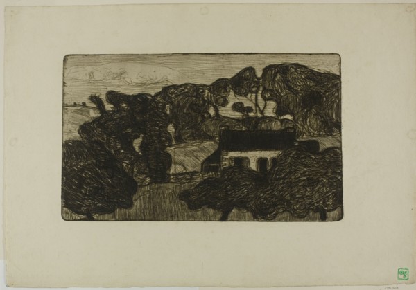 Farmhouse Surrounded by Trees, c. 1893.
