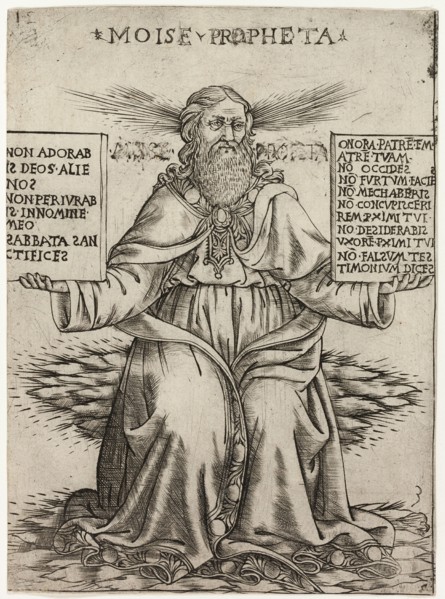 The Prophet Moses, c. 1470. Attributed to Baccio Baldini.