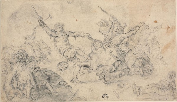 Peasants in a Brawl, n.d. Attributed to Cornelis Moninckx or Adriaen Pietersz. van de Venne.