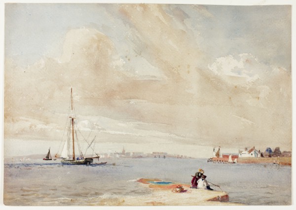 Birkenhead from Herculaneum Potteries, 1834. Attributed to Eliot Thomas Yorke.