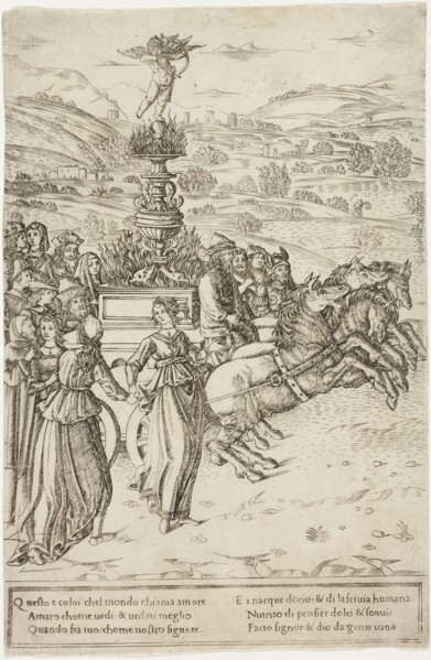 The Triumph of Love, 1470/90. Attributed to Francesco Rosselli.