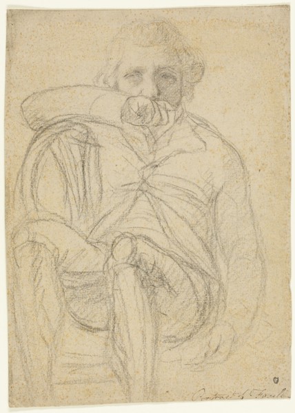 Portrait of Fuseli (recto); Sketch of a Hand (verso), 1761/1825 (recto); 1770/80 (verso). Attributed to Henry Fuseli.