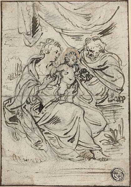 Holy Family, n.d. Attributed to Johann Boeckhorst.