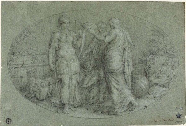 Minerva Crowned by Rome, n.d. Attributed to Noël Coypel.