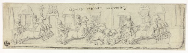 Antique Relief of Chariot Race, n.d. Creator: Sebastien Le Clerc.