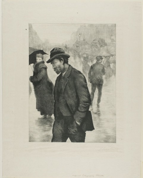 Rainy Day, Paris, n.d. Attributed to Théophile-Alexandre Steinlen.