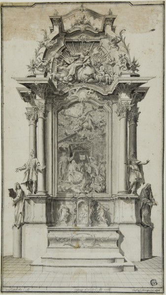 Study for an Altar Containing a Painting of the Adoration of the Shepherds, 1767.