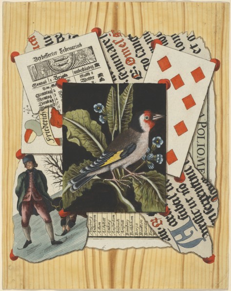 Quodlibet with Goldfinch, late 18th century.