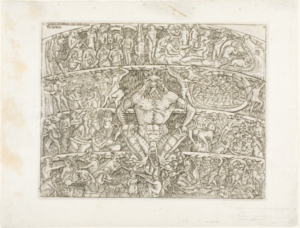 Inferno According to Dante, c. 1470, printed 19th century. Creator: Unknown.