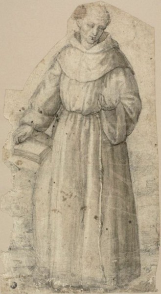 Saint Anthony of Padua (recto); Standing Monk (verso), 1540/75. Circle of Stefano dall'Arzere.