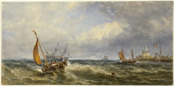 Coastal View with Shipping, 1864.