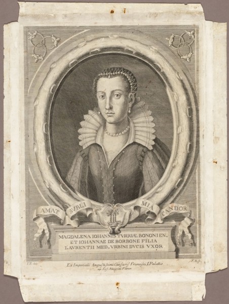 Madeleine de la Tour d'Auvergne, published 1761. Creator: F.A..