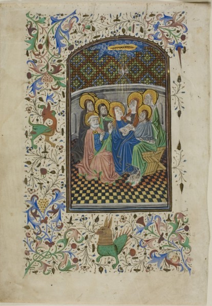 The Pentecost, from a Book of Hours, c. 1430.