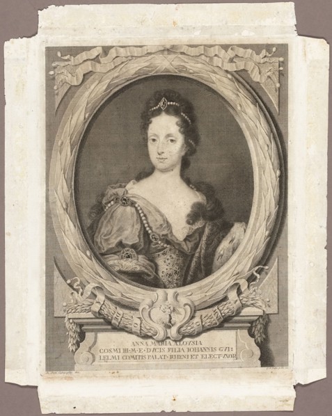 Anna Maria Luisa, 1730; published 1761. Creator: Georg Martin Preissler.