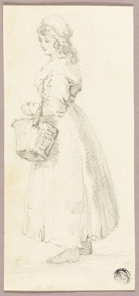 Standing Girl with Basket, n.d.