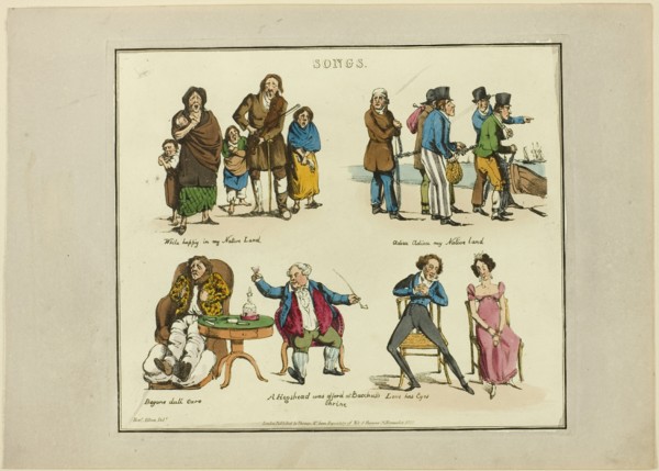 Plate from Illustrations to Popular Songs, 1822.