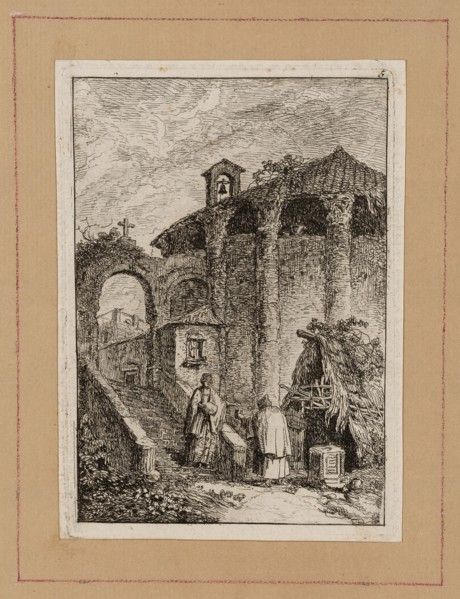 Plate Five from Evenings in Rome, 1763/64. Temple.